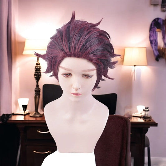 Tanjiro Kamado, Demon Slayer, Kimetsu No Yaiba, Anime Character Wig, Anime, Character Hair