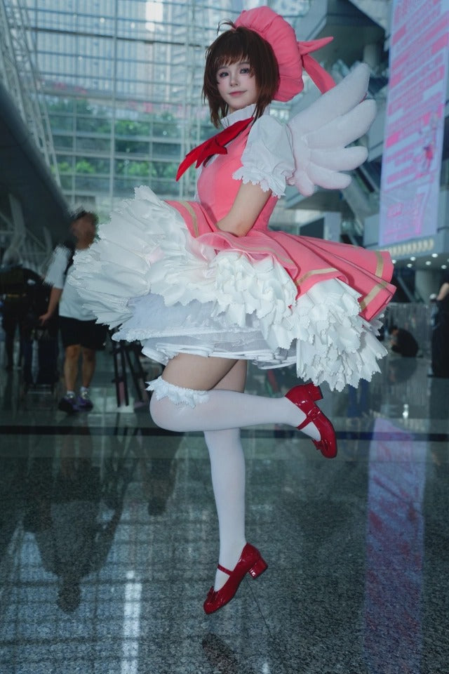 Sakura Complete Set With Wings Cosplay Costume Outfit, Anime Events, Character Outfit