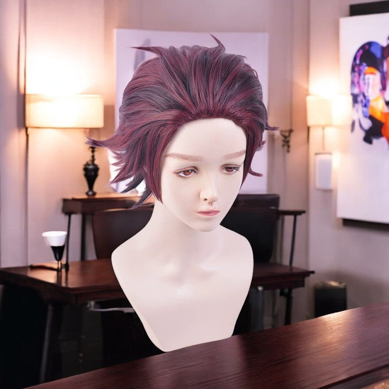 Tanjiro Kamado, Demon Slayer, Kimetsu No Yaiba, Anime Character Wig, Anime, Character Hair