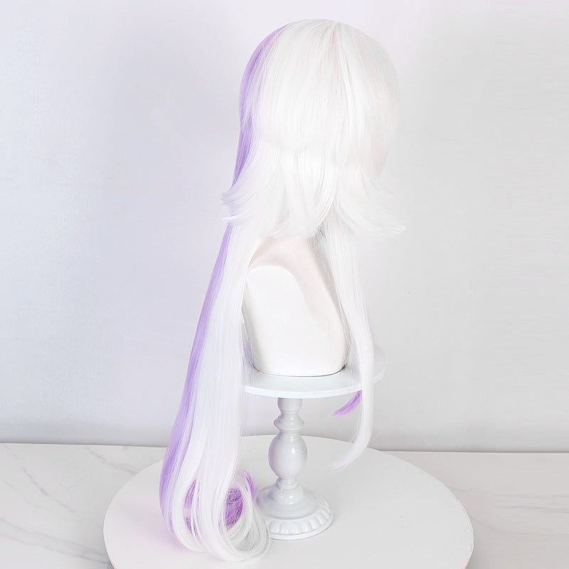Ling Qi Writer Wild Dog Season 4 Sigma Double Spell White and Purple Long Hair Cosplay Anime Wig