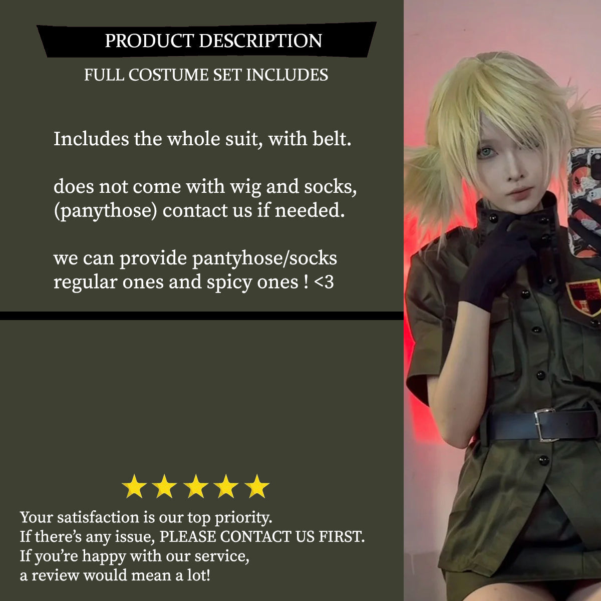 Seras Victoria Cosplay Costume Outfit, Anime Events, Character Outfit