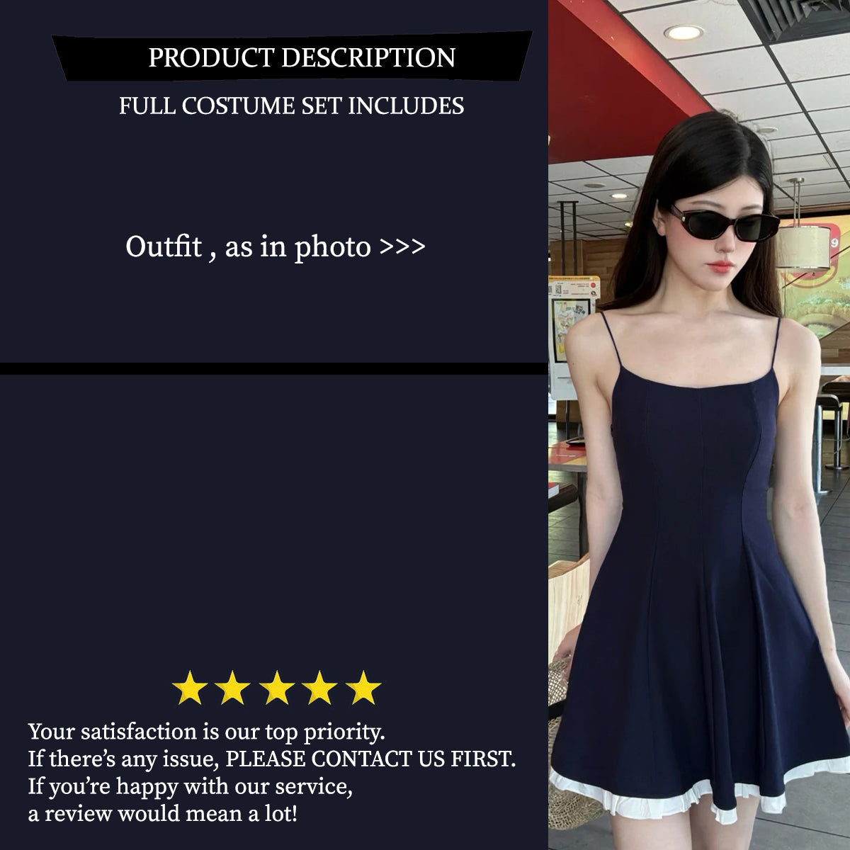 Nico-Robin Blue Cutie Cosplay Costume Outfit, Anime Events, Character Outfit