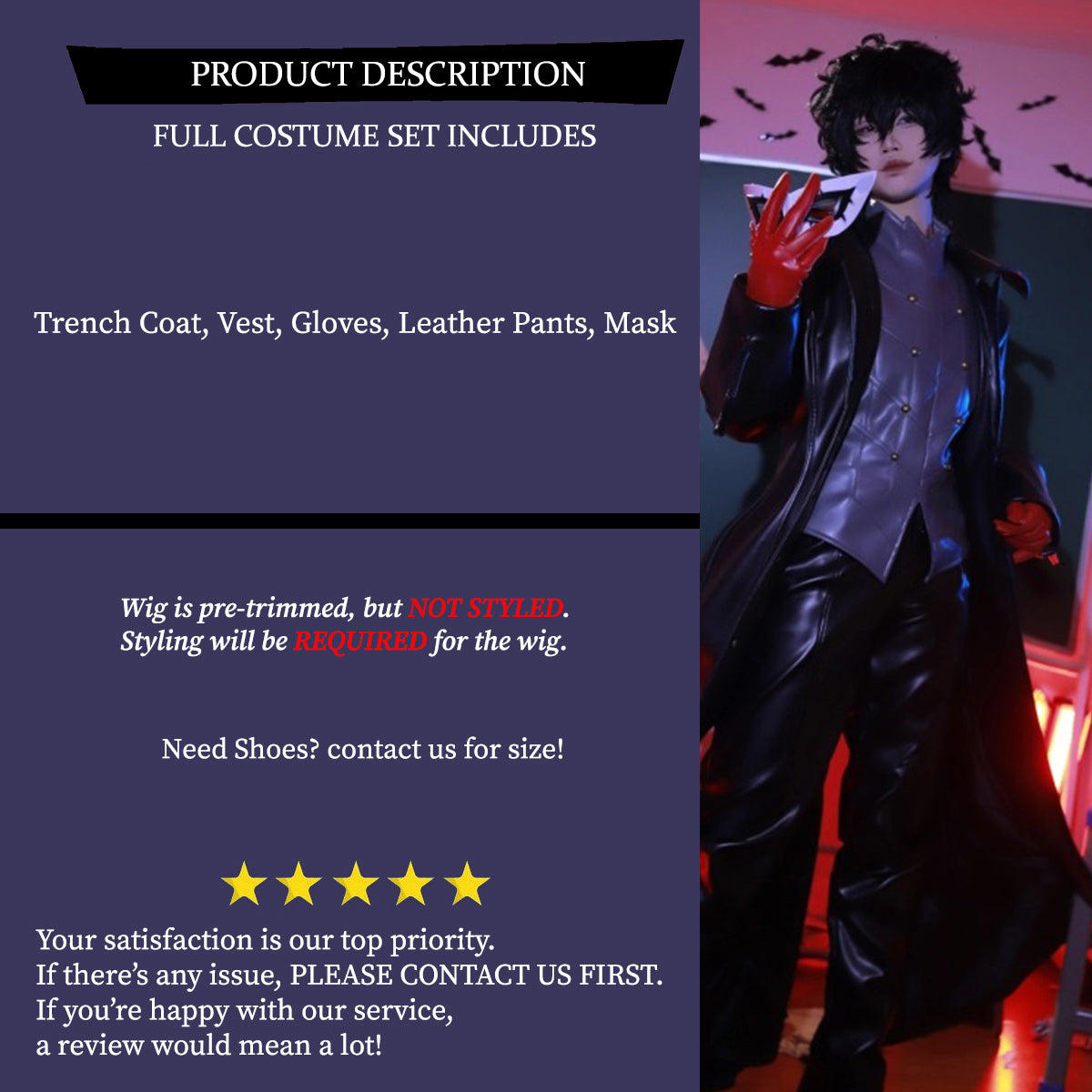 Ren Amamiya Joker, Costume Outfit, Anime Events, Character Outfit