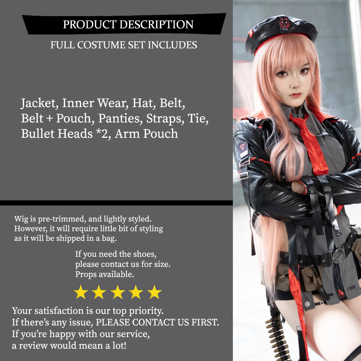 Nikke Rapi Cosplay Costume Outfit, Anime Events, Character Outfit
