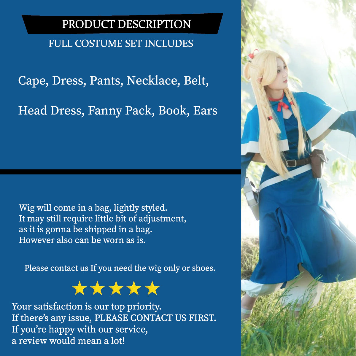 Marcille Donato Cosplay Costume Outfit, Anime Events, Character Outfit