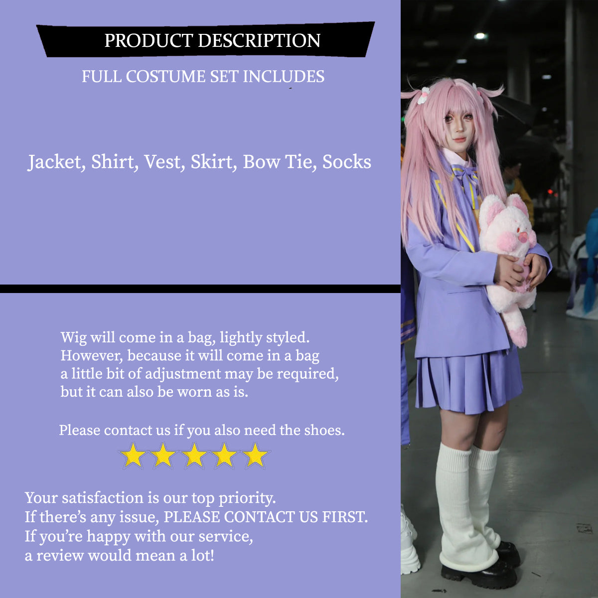 Li Tianxi Pink and Purple, Cosplay Costume Outfit, Anime Events, Character Outfit