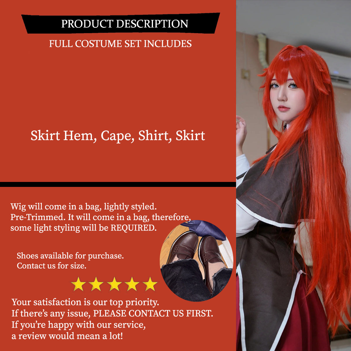 Rias Gremory High School D-xD Cosplay Costume Outfit, Anime Events, Character Outfit