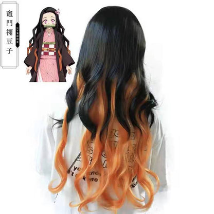 Demon Slayer Nezuko Kamado, Anime Cosplay Wig, Character Fake Hair