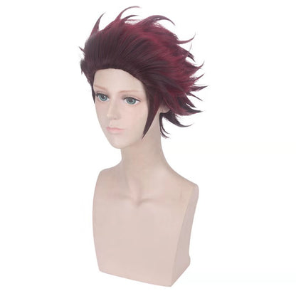 Anime wig cosplay Demon Slayer Blade Tanjiro Kamado back-tilted gradient melange cos wig
