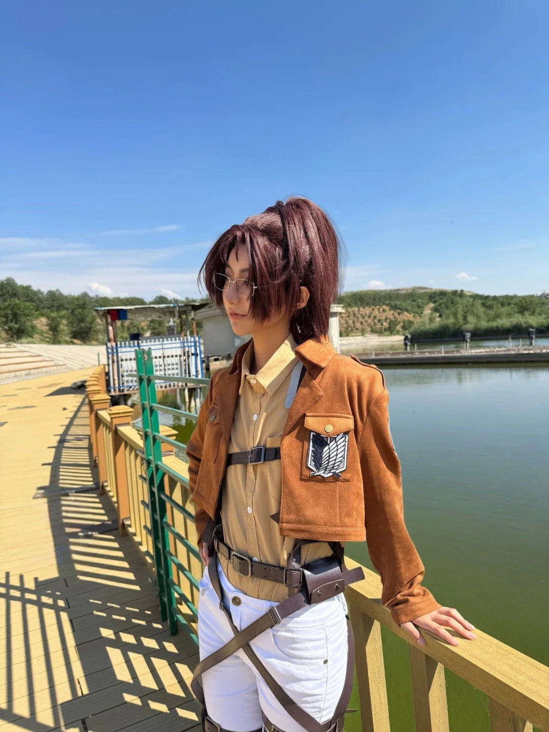 AoT Survey Corps Mikasa Levi Hange Eren Armin, Cosplay Costume Outfit, Anime Events, Character Outfit