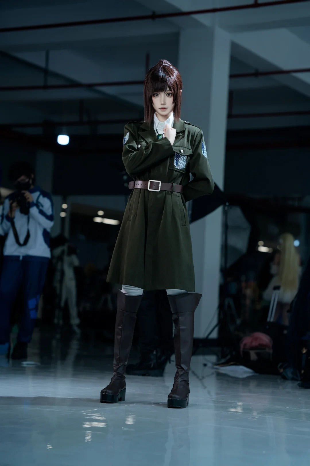 Attack On Titan Levi Ackerman Soldier Cosplay Costume Outfit Anime Expo Con Halloween