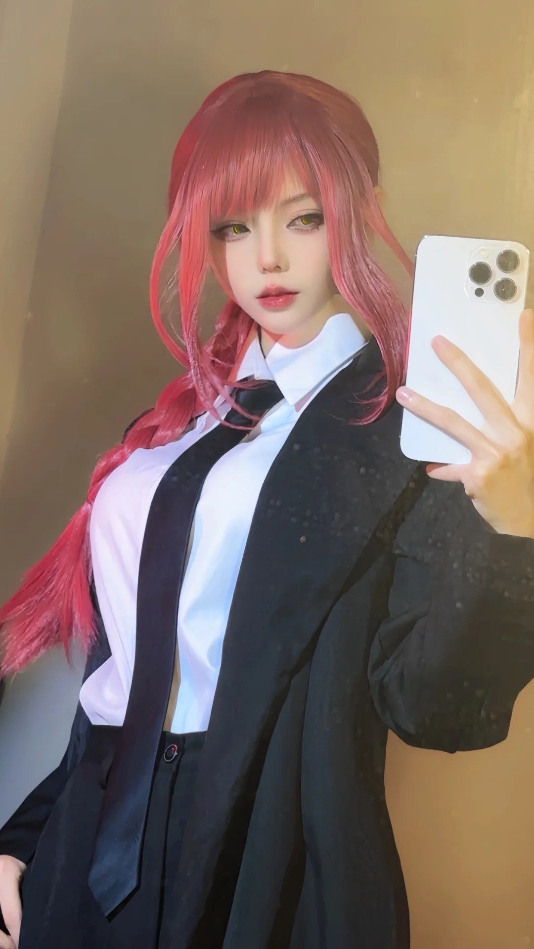 Makima Full Set with Trench Coat, Cosplay Costume Outfit, Anime Events, Character Outfit