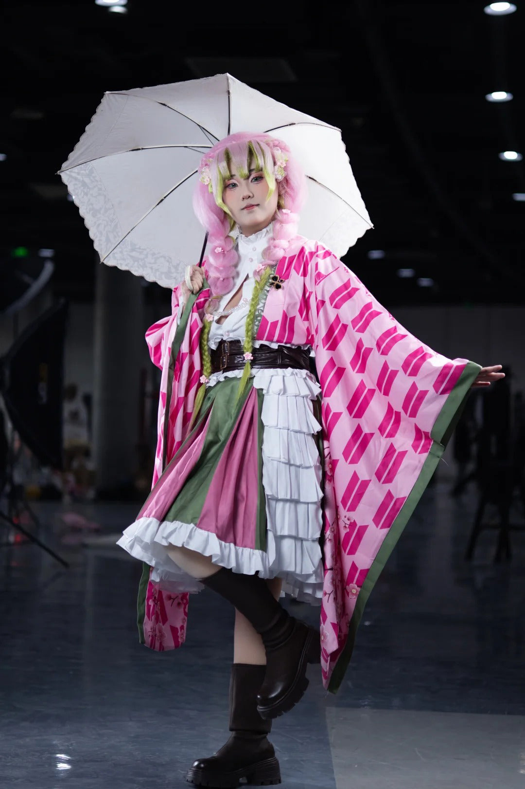 Spicy Mitsuri Kanroji Demon Slayer Cosplay Costume Outfit Anime Expo Con Halloween