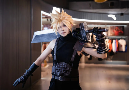 FF7 Cloud Strife Cosplay Costume Outfit, Anime Events, Character Outfit