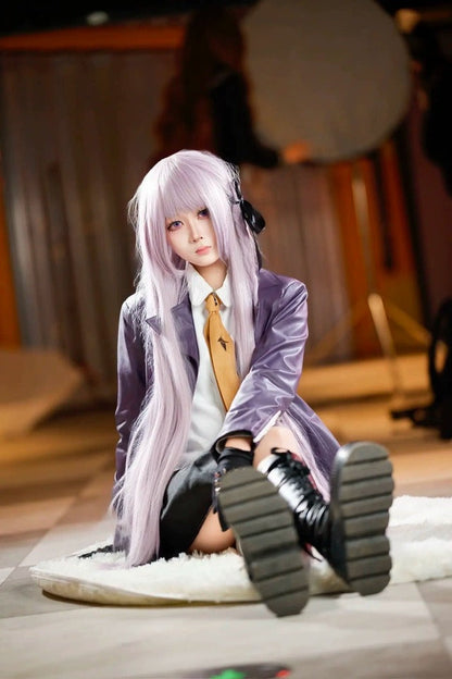 Kyoko Kirigiri Purple Suit Cosplay Costume Outfit, Anime Events, Character Outfit
