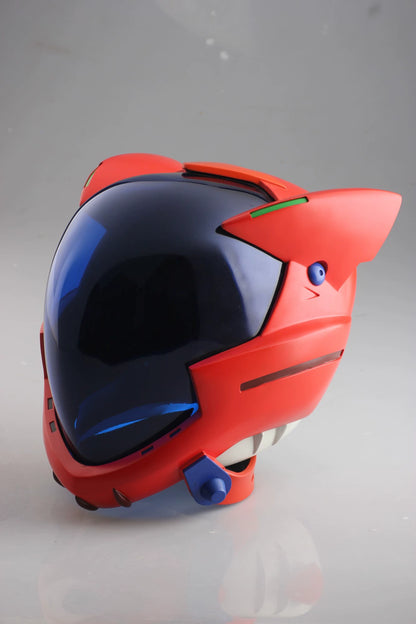 Asuka Langley Soryu Evangelion Punk Helmet Cosplay Anime Prop Mask