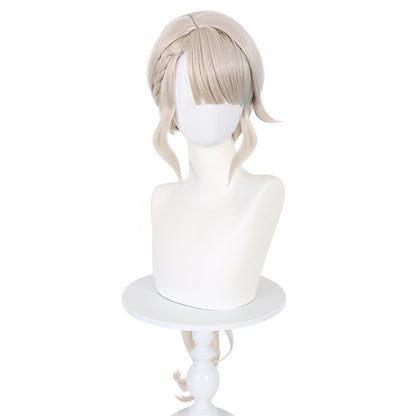Lingqi Genshin Impact Lynette cos wig side braids long hair highlight dye imitation scalp factory direct sales
