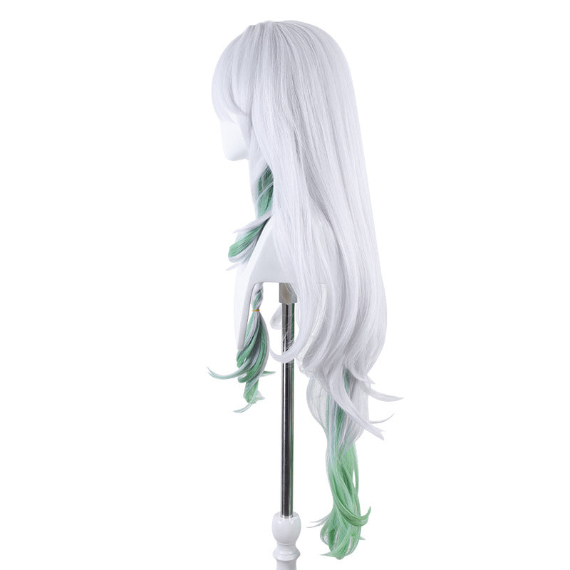 Lingqi Genshin Daci Tree King cos wig grass god silicone simulation scalp big curly hair highlights