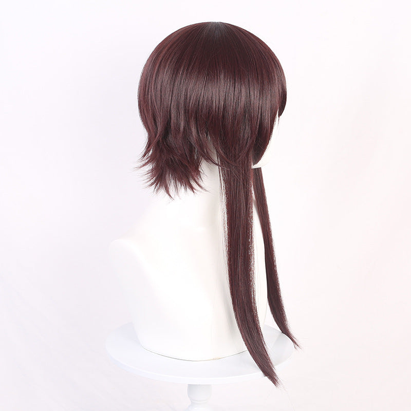 [Ling Qi] bless the beautiful world! Megumi dark brown red cosplay wig