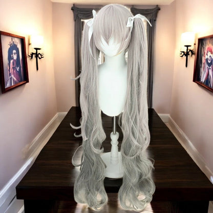 Hatsune Miku v2, Vocaloid, Project Sekai, Anime Character Wig, Anime, Character Hair / with White Ribbon