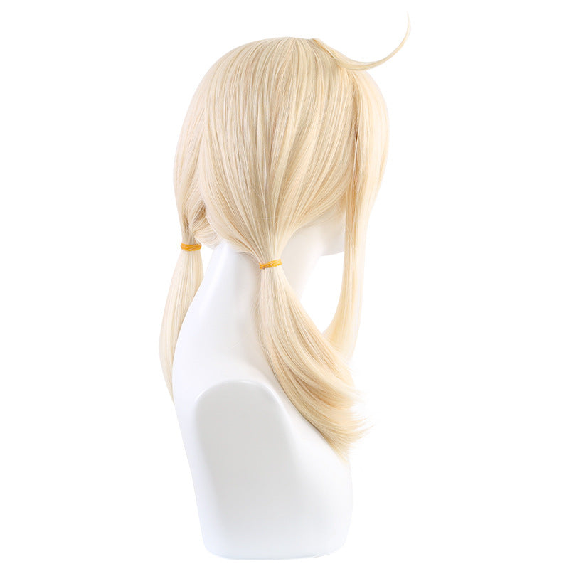 Ling Qi Genshin Impact Klee Cos Wig Double Ponytail Klee Game Anime Cosplay Hua Ling Cos Wig