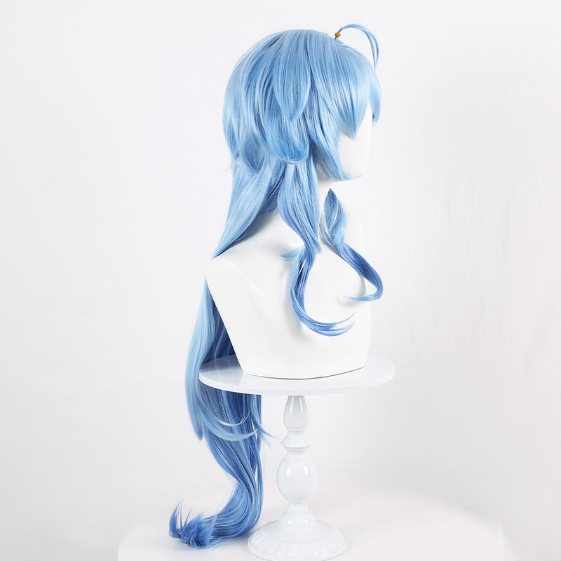 Lingqi Genshin Impact Ganyu One Tail One Meter Styling Gradient Cosplay Wig Cos Spot