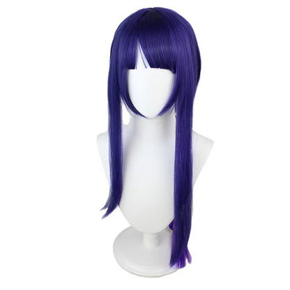 Genshin Wig Genshin Thunder General Wig Cos Silicone Simulation Scalp Wig Anime Twist Braids Wholesale
