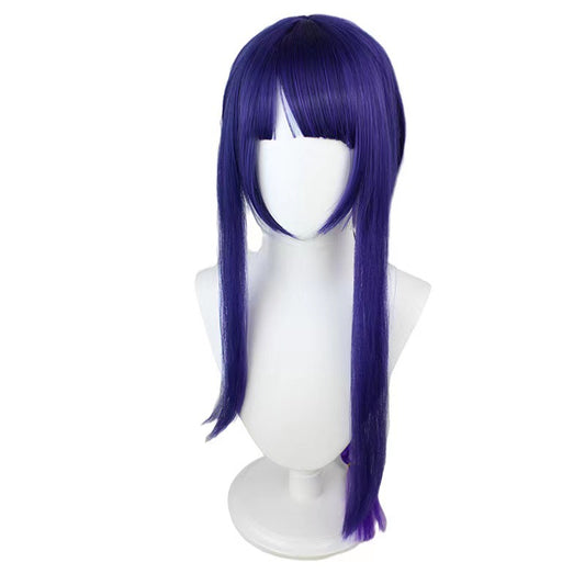Genshin Wig Genshin Thunder General Wig Cos Silicone Simulation Scalp Wig Anime Twist Braids Wholesale