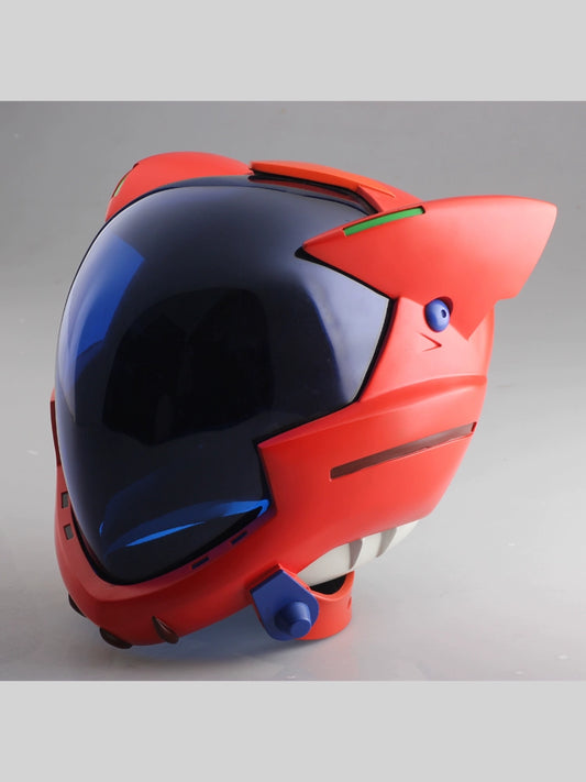 Asuka Langley Soryu Evangelion Punk Helmet Cosplay Anime Prop Mask