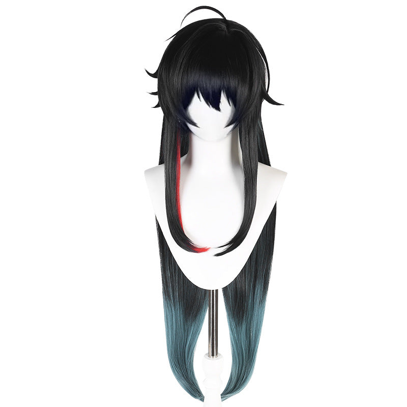 Ling Qi Honkai Star Dome Railway Dan Heng Drink Moon Jun Xiao Qinglong Ancient Style Cos Wig T Color Gradient Straight Hair