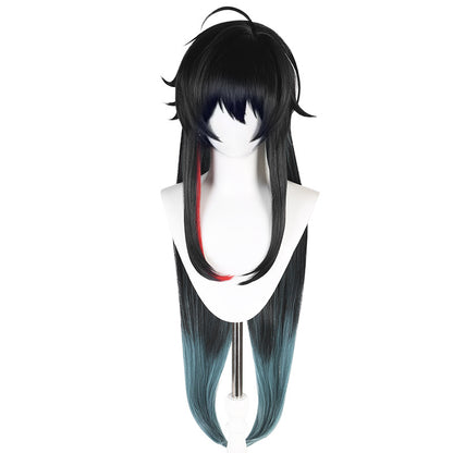 Ling Qi Honkai Star Dome Railway Dan Heng Drink Moon Jun Xiao Qinglong Ancient Style Cos Wig T Color Gradient Straight Hair