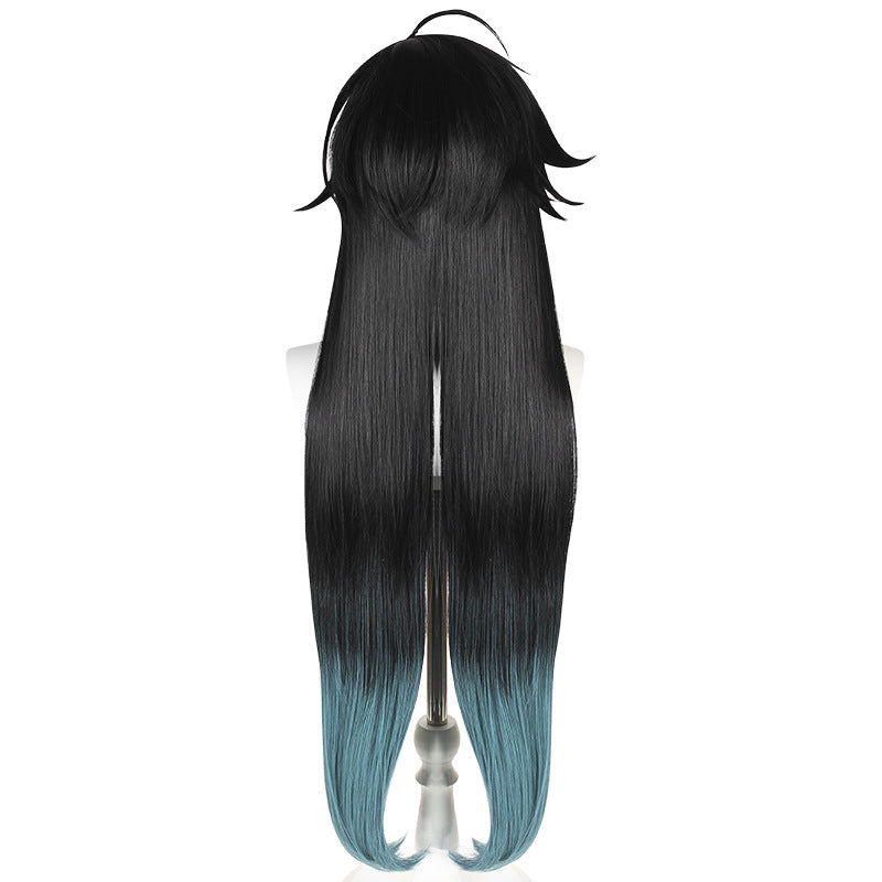 Ling Qi Honkai Star Dome Railway Dan Heng Drink Moon Jun Xiao Qinglong Ancient Style Cos Wig T Color Gradient Straight Hair