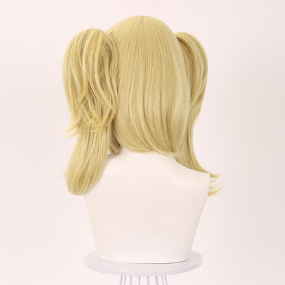 Lingqi Absolute Zone Zero Bernice White COS Wig Card Double Ponytail Split Tiger Mouth Clip Artificial Scalp Top