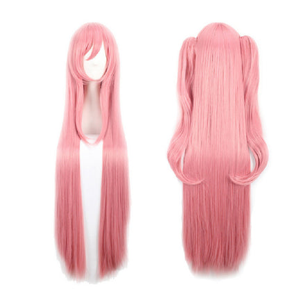 Lingqi wig ends the seraph cosplay kruluce pesci queen smoke pink tiger mouth clip wig