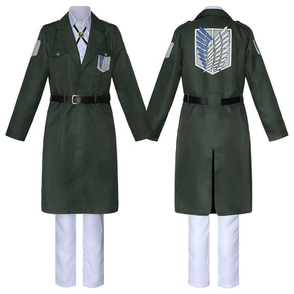Attack On Titan Levi Ackerman Soldier Cosplay Costume Outfit Anime Expo Con Halloween