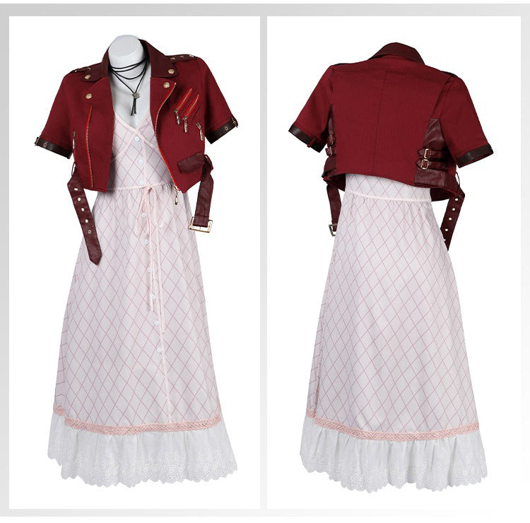 Aerith Final Fantasy 7 Cosplay Costume Outfit Anime Expo Con Halloween