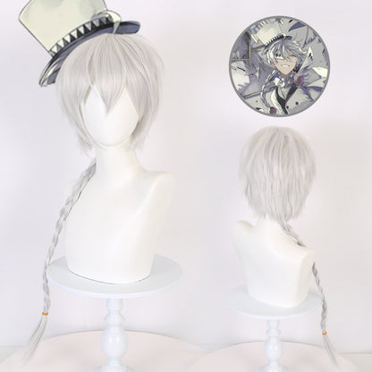 Ling Qi Writer Wild Dog Nikolai Gogol Gogol Cos Wig Special light silver cyan wig