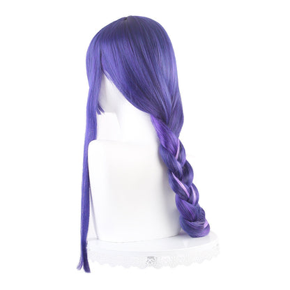 Genshin Wig Genshin Thunder General Wig Cos Silicone Simulation Scalp Wig Anime Twist Braids Wholesale