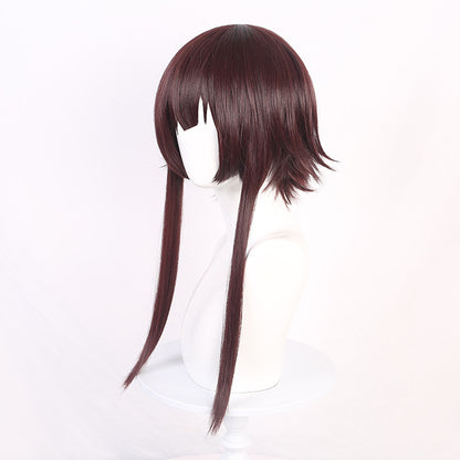 [Ling Qi] bless the beautiful world! Megumi dark brown red cosplay wig