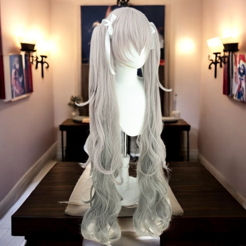 Hatsune Miku v2, Vocaloid, Project Sekai, Anime Character Wig, Anime, Character Hair / with White Ribbon