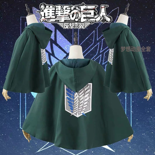 Levi Ackerman Attack on Titan Cloak Cosplay Costume Outfit Anime Expo Con Halloween
