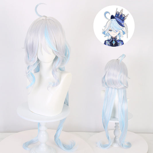 Genshin Impact, Furina, Anime Cosplay Wig, Character Fake Hair
