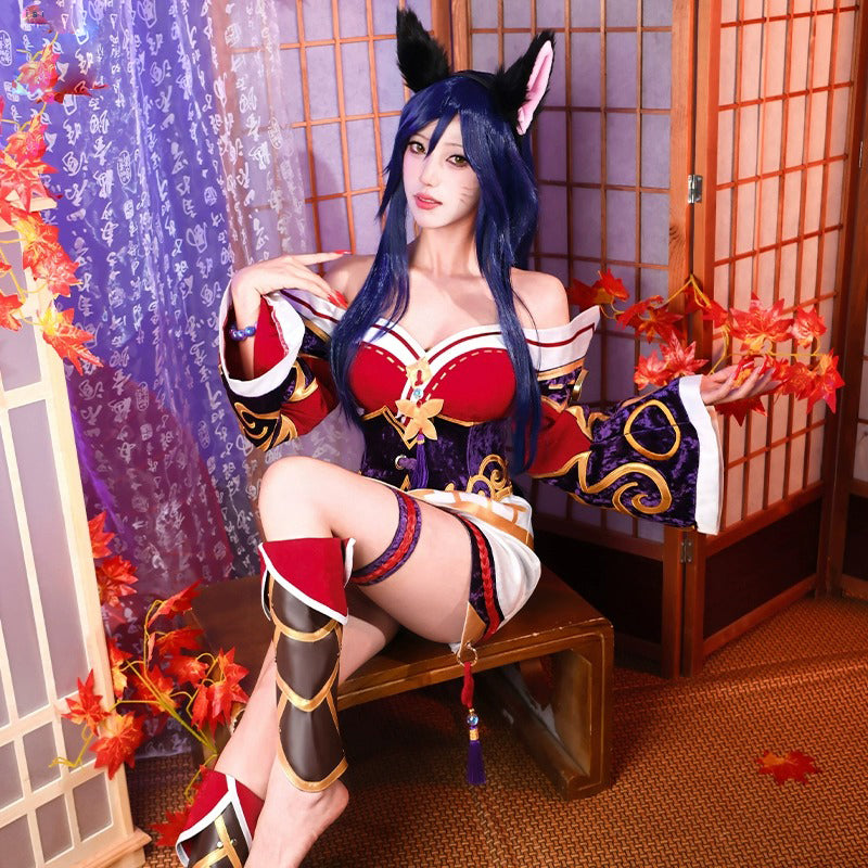 Ahri v2 League of Legends Cosplay Costume Outfit Anime Expo Con Halloween