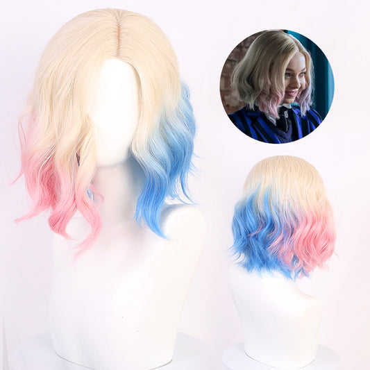 American drama Wednesday anime cos wig Enid Sinclair wolf girl European and American gradient dye