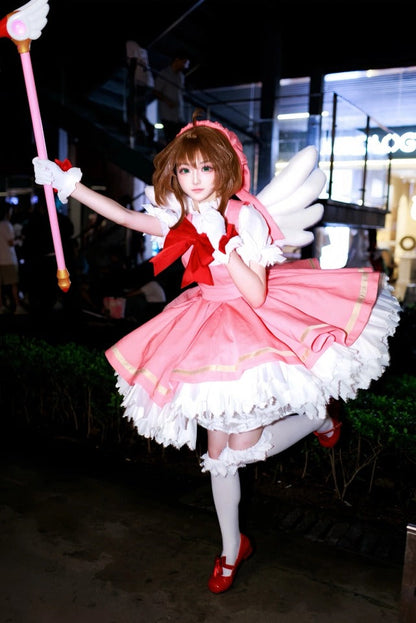Sakura Complete Set With Wings Cosplay Costume Outfit, Anime Events, Character Outfit
