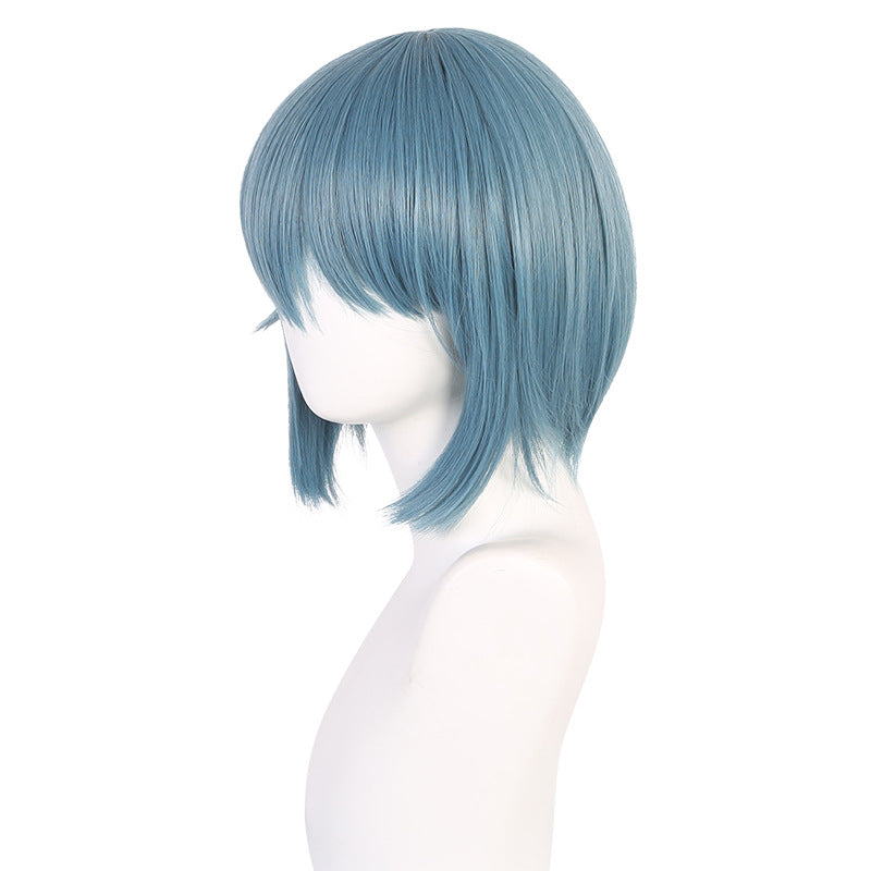 Magical girl Madoka Miki Sayaka Light blue short hair styling short hair cos wig