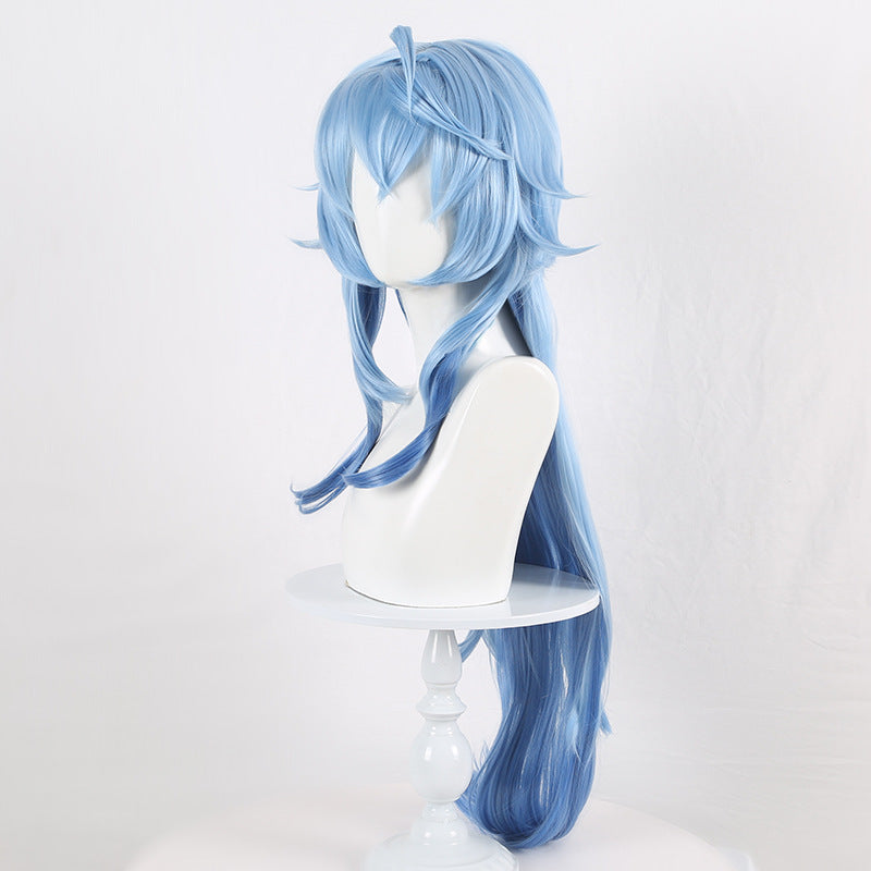 Lingqi Genshin Impact Ganyu One Tail One Meter Styling Gradient Cosplay Wig Cos Spot