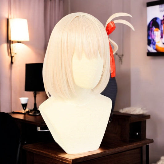 Chisato Nishikigi, Lycoris Recoil, Anime Character Wig, Anime, Character Hair / with Red Ribbon