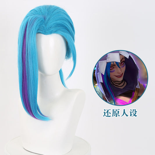 Jinx Arcane League of Legends, Anime Cosplay Wig, Character Fake Hair