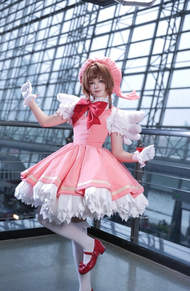 Sakura Complete Set With Wings Cosplay Costume Outfit, Anime Events, Character Outfit